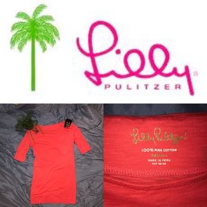 Like new Lilly Pulitzer Coral T-Shirt Dress Tunic